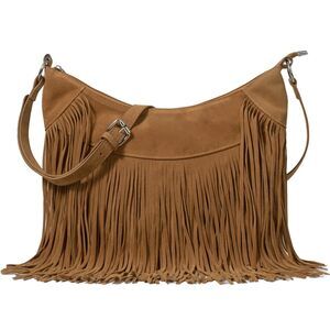 Women Fringe Hobo Bag Western Purse Shoulder Bag Vegan Suede